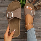 Womens Slippers 2024 European American Summer Non Slip Needle Buckle Flip Flops Big Size 35-43 Women's Sandals Woman Flat Shoes