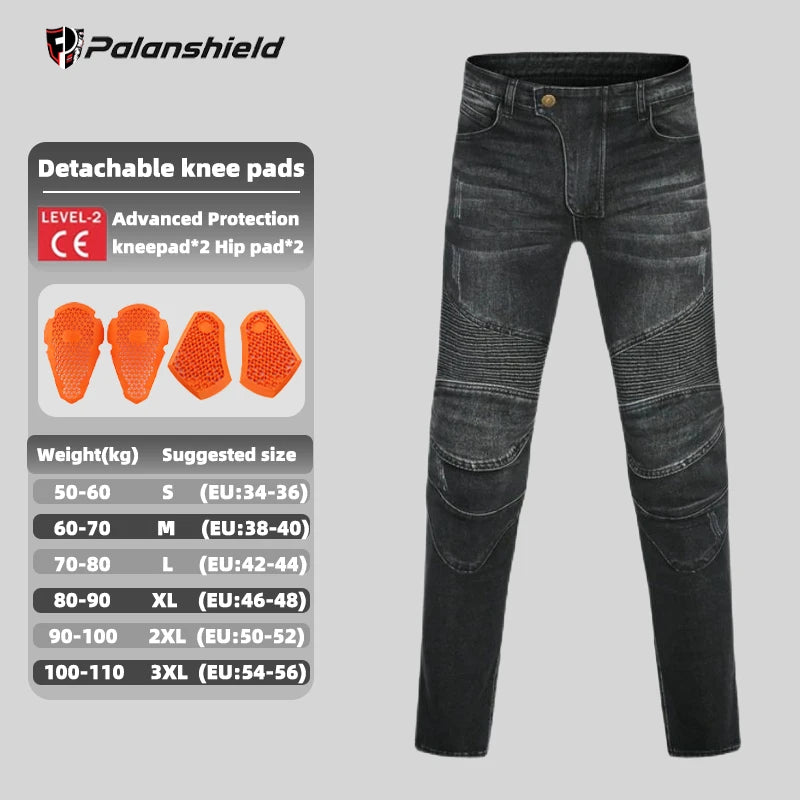 Motorcycle Pants Men Moto Jeans Protective Gear Riding Touring Motorbike Trousers Motocross Pants Pantalon for All Seasons