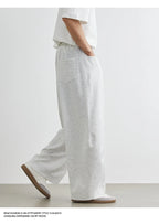 Men's American Fashion Casual Pants 2025 Summer New Style Solid Color Loose Drag Sweatpants Sports Straight Trousers Men's Wear