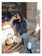 2025 New Korean Winter Women Down Cotton Jacket Parkas Short Cotton Padded Turn Down Collar Ladies Quilted Outerwear