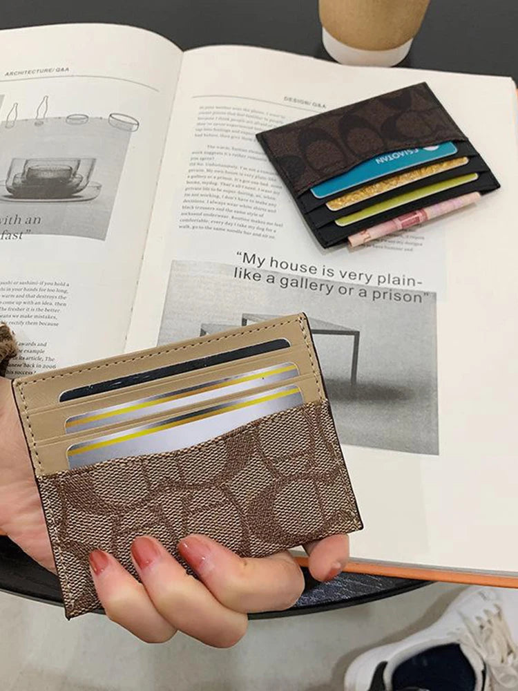 Luxury Design Wallets for Women Multi-Function Card Holder PU Leather Female Small Card Bag Short Women's Purse