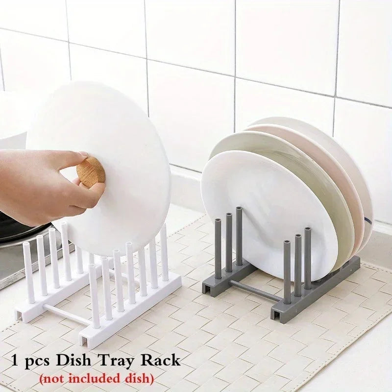Kitchen Plates Pot Covers Home Cabinet Creative Bowl Dish Storage Rack Plastic Drain Rack Convenient and Simple