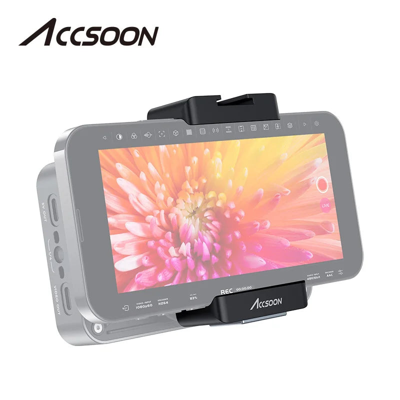 Accsoon accessories mobile phone holder supports Seemo, Seemo pro, Seemo 4K, with cold shoe interface and screw port