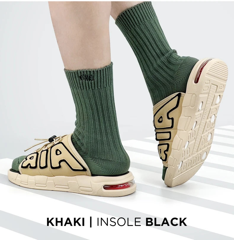 Man‘s Sandals Thick Sole Non-slip Fashion Trend Sports Slippers For Men Outdoor Footwear Size 40-49 Suitable Summer