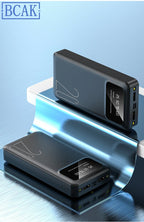 New Style BCAK power bank 20000mAh self-contained cable fast charging mini mobile phone gift mobile power supply