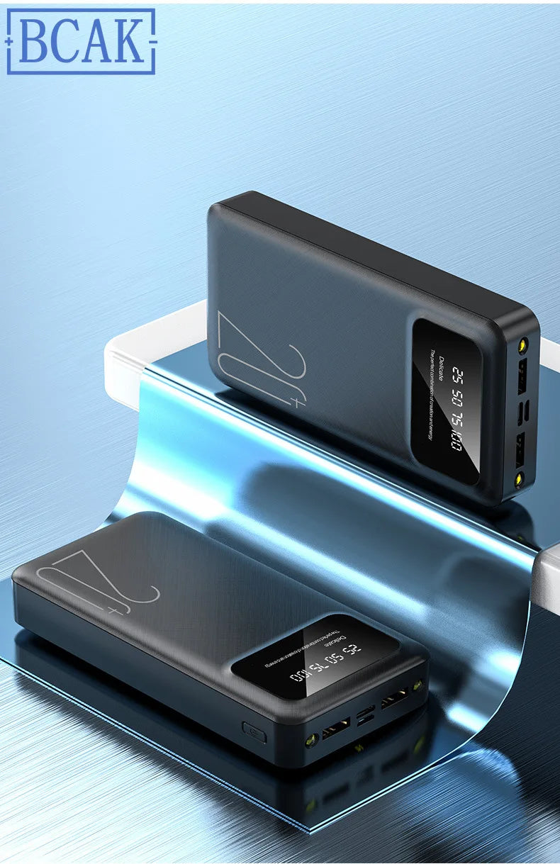 New Style BCAK power bank 20000mAh self-contained cable fast charging mini mobile phone gift mobile power supply