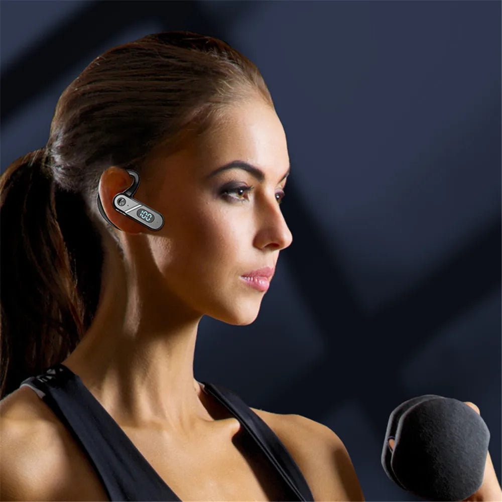 Wireless Bluetooth Headphones Bone Conduction Earphones With Microphone Handsfree Call Noise Canceling Headset For Driving