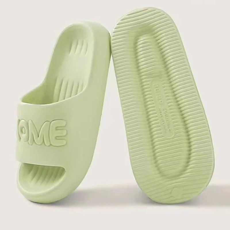 Slippers Woman  Cute Home Bear 2025 Summer Beach Slides Indoor Soft Sole Non Slip Eva Sandals Men Male Flip Flops Shower Shoes