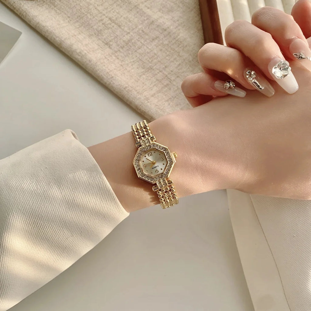 Women Watches Top Brand Luxury Wristwatches Ladies Fashion Gold  Bracelet Watch Female Elegant Clock Women montre femme