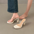 Women's Summer High Heels Sandals Sexy Fashion Open-toe Women Platform Mules Slippers Luxury Causal Elegant Ladies Clear Sandals