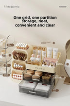 Cosmetics Storage Box Household Dressing Table Advanced Sense Large Capacity Lipstick Skin Care Compartment Shelf