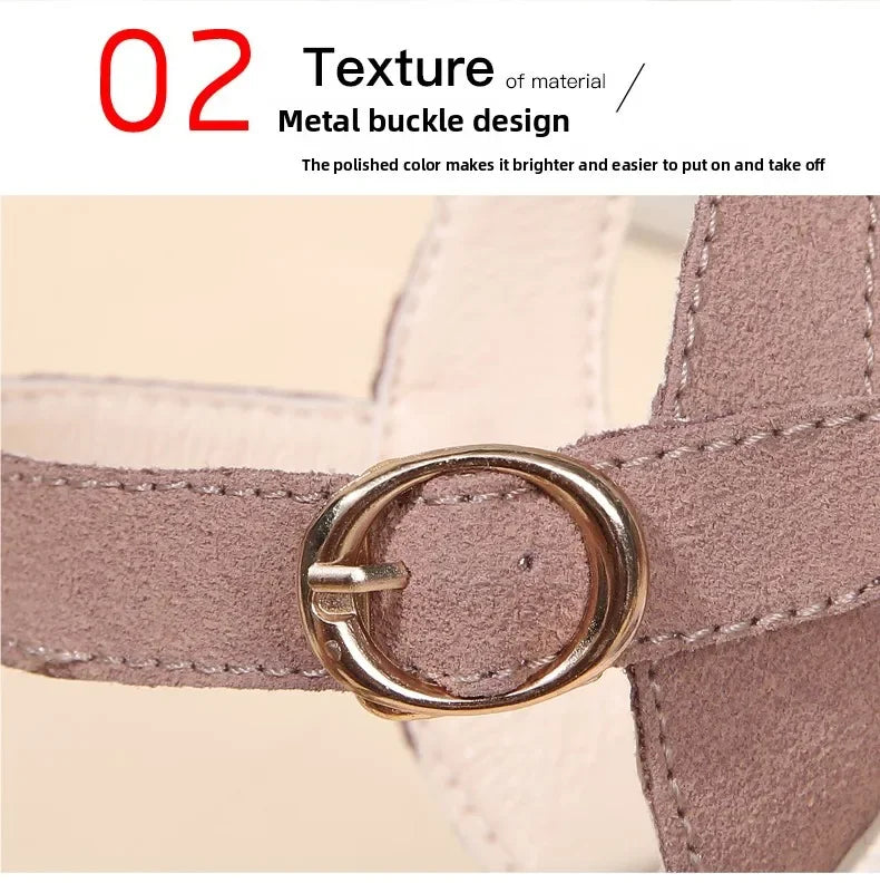 Women's Sandals Mix Color Wedges Heels Sandals Summer 2025 Shoes Woman Heeled Sandals Platform Summer Shoes Women Block Footwear