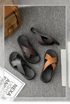 Men's Slippers 2025 Summer Large Size Outdoor Beach Casual Sandals Trend Men Shoes Flat Non-slip Comfortable Shoes Zapatillas