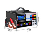 400A Car Battery Charger 220W Heavy Duty Smart Battery Charger 12V/24V Battery High Power Fast Charger Self-Stop Battery Charger