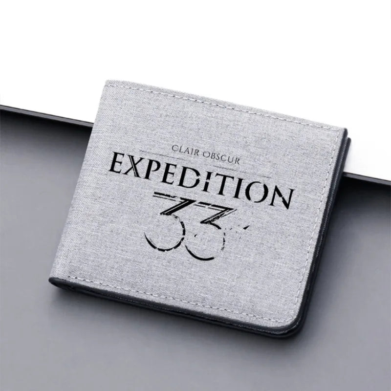 Man Anime Folding Wallet Game Clair Obscur Expedition 33 Wallets Adult Fashion Printed Money Bag Accessories Card Holder Gifts