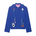Women's Embroidered Hooded Jacket Long Sleeve Button up Top New Fashion Design