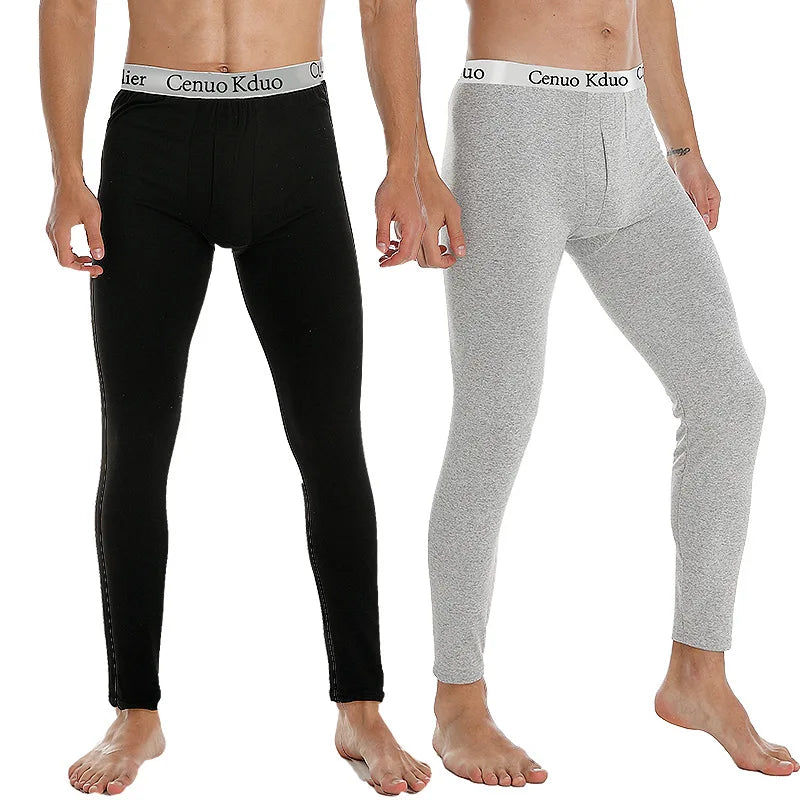 Warm Pants For Men With Plush And Thickened Autumn And Winter High Elasticity, Tight Fitting Sports Bottoms And Slim Fitting Pan