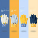 Cartoon Winter Gloves: Full-Finger Insulated Gloves for Warmth. Hand Wash Cold. For Autumn & Winter Weather Protection.