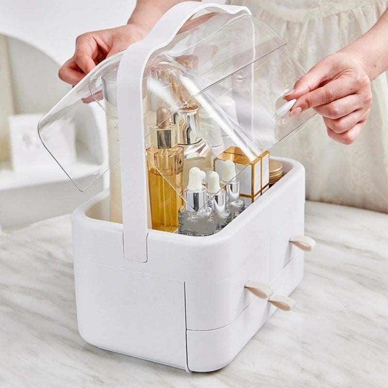 Cosmetic Storage Box Internet Celebrity Dust-Proof Cosmetic Storage Rack Desktop Skin Care Products Lipstick Dressing Table