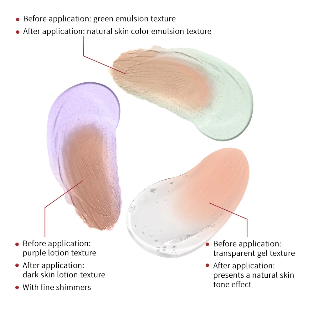 3Colors CC Cream Liquid-Based Full Coverage Cream Waterproof Long-Lasting Correct Redness Foundation erborian Korean Cosmetics