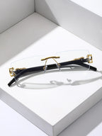 1/2 PCS Fashionable Trendy Frameless Rectangular Personalized Sunglasses For Daily Life