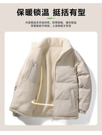 Winter Cotton Coat for Men - New Style, Lamb Hair Padded Cotton Coat, Double-sided Wear, Loose and Warm Cotton Jacket for Women