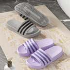 Cold slippers for women in summer, fashionable outerwear for couples, thick soled, non slip, one line mop, bathroom slippers