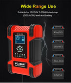 Car Battery Chargers 12A Large Power Full Automatic Smart Battery Chargers 12V 24V Battery Desulfator for Car Truck