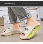 New Men Slippers Slides with a Sense High Aesthetic Value External Wear Anti Slip Thick Bottom, Beach Cool Slippers for Men