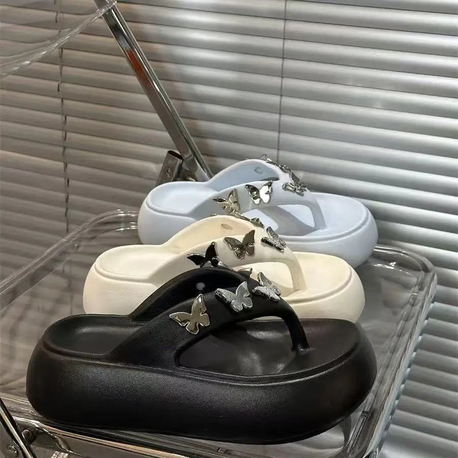 Woman flip flops Popular Design Shoes 2025 trend Casual Platform Sandals non-slip Outdoor slippers Unique features Flat sandals