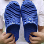 Men's Slippers Hollow Beach Sandals Summer Slip on Clogs Men Casual Shoes Non-slip Size 36-45 Slippers Unisex Outdoor Flip Flops