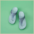 Women's Sandals Summer  Casual Non-Slip Suede  Diamond Soft Platform Wedge Flip Flop Walking Beach Slippers Shoes Woman