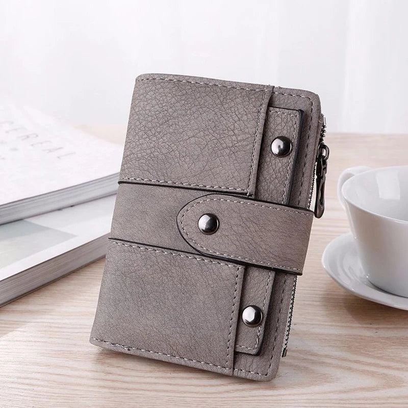 Women's Wallets Luxury Designer Card Holder Purses for Women Short Money Bags with Zip Coin Pocket Ladies Gift