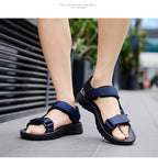 Classic summer sandals for men and women, lightweight and breathable, with Velcro trendy sandals, open-toe sandals