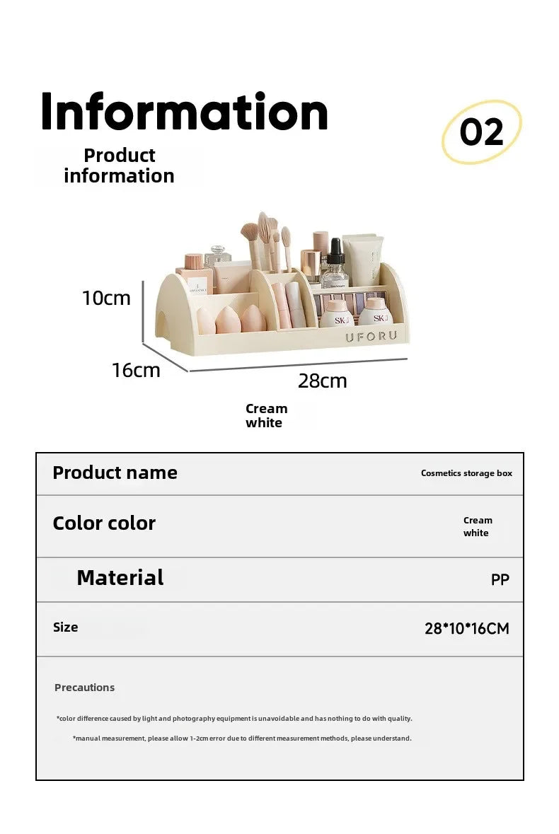 Cosmetics Storage Box Home Advanced Sense Dressing Table Desktop Capacity Multi-functional Skin Care Products Compartment Shelf