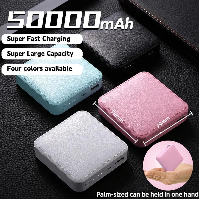 50000mAh Power Bank High Capacity Super Fast Charging Powerbank Portable Battery Charger Compact And Convenient Mini Power Bank