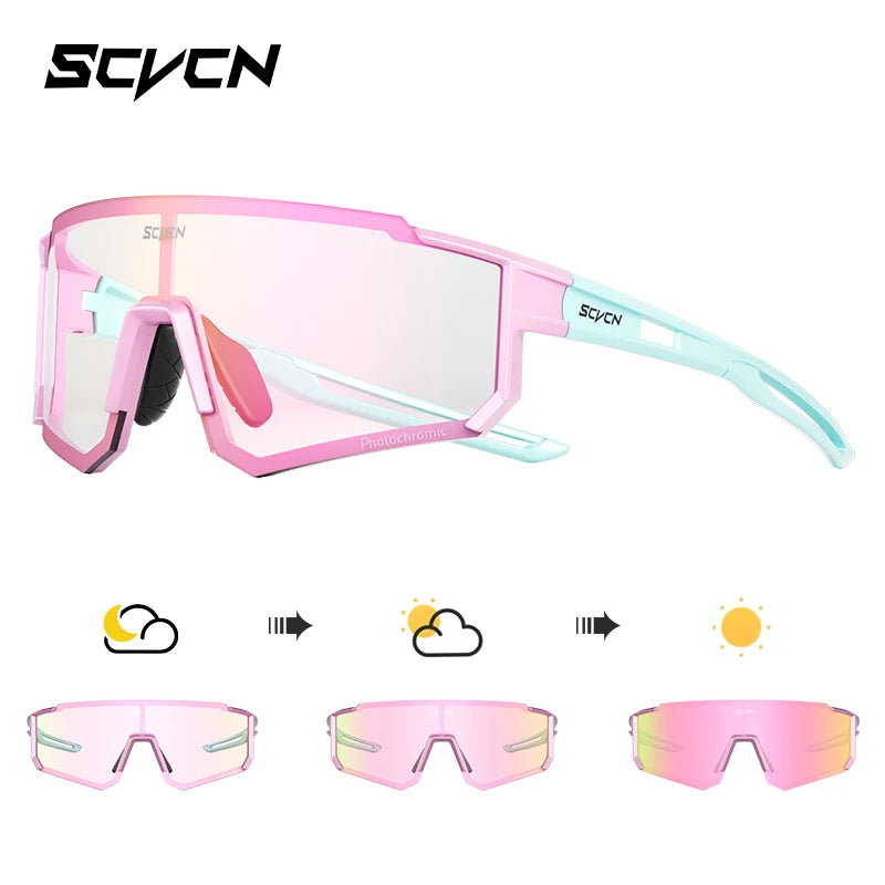 SCVCN Fashion Sunglasses for Men Sport Cycling Glasses Bike Bicycle Hiking Camping Golf UV400 Protection Glasses Women Baseball