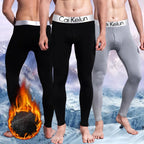 Warm Pants For Men With Plush And Thickened Autumn And Winter High Elasticity, Tight Fitting Sports Bottoms And Slim Fitting Pan
