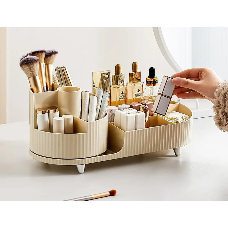 Large capacity fashionable and high-end cosmetics storage box for women's home and desktop, simple cosmetics storage box