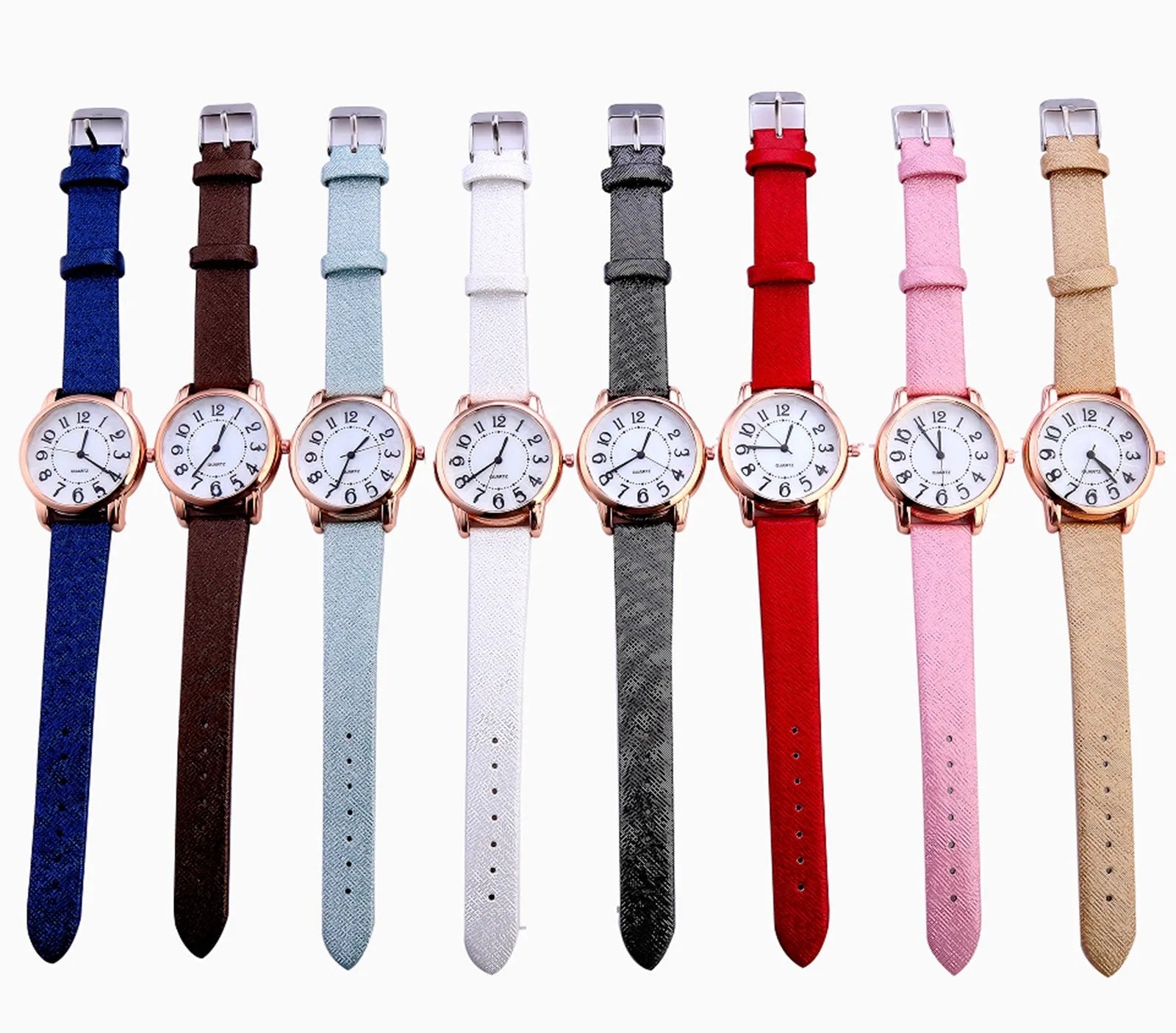 Women's Watch Quartz Dial Digital Watch Frosted Leather Strap Ladies And Girls' Watch Female Casual Ladies Watches женские часы