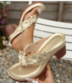 Women's Sandals 2025 Summer Shoes Woman High Heels Sandals New Flip Flops Women Heeled Sandals Summer Footwear Outdoor Slippers