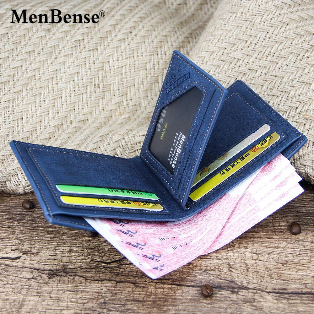 Men Wallet PU Business Foldable Wallet Luxury Billfold Slim Hipster Credit Card Holders Inserts Coin Purses Vintage Walltes