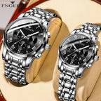 BINBOND 2pcs/Set Couple Watches Fashion Casual Men Ladies for Quartz Watch Lover Waterproof Stainless Steel Watch Valentine Gift