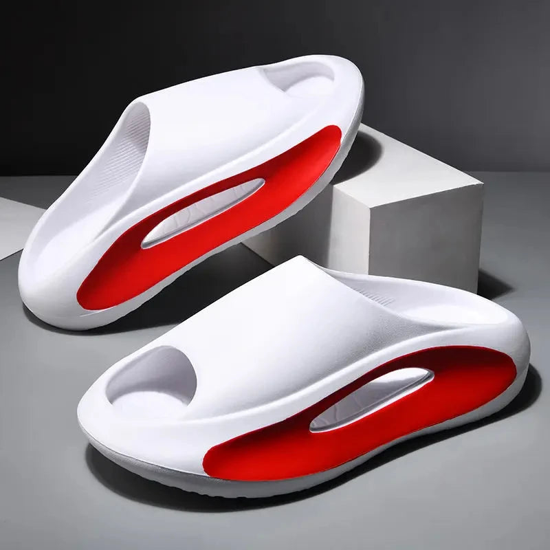 New Men Slippers Slides with a Sense High Aesthetic Value External Wear Anti Slip Thick Bottom, Beach Cool Slippers for Men