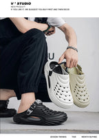 New Men Massage Slippers Slides Indoor Outdoor Sandals Beach Casual Shoes Comfortable Sole Men's Slippers