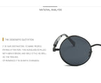 Steampunk Sunglasses For Men Women Round Frame Driving Outdoor Sports UV400 Sun Glasses Fashion Trend Retro Male Female Eyewear