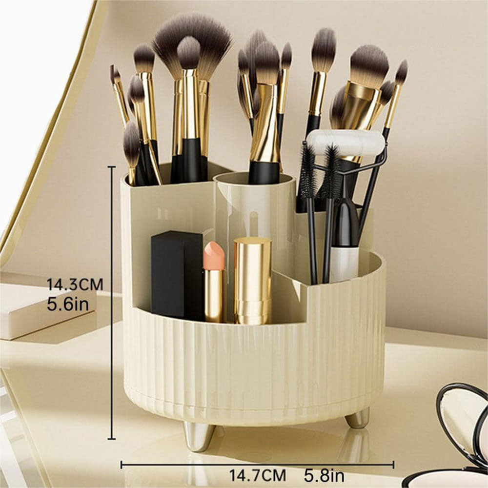 Cosmetic Storage Rack with Rotating Base and Divided Compartments for Cosmetic Storage Box, for Lipstick, Skin Care Storage Box
