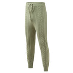 Men's Sweater Knitted Pants Solid Color Casual Pants Autumn Winter Warm  Knitted Slim Fit Pants for Male Long Pant