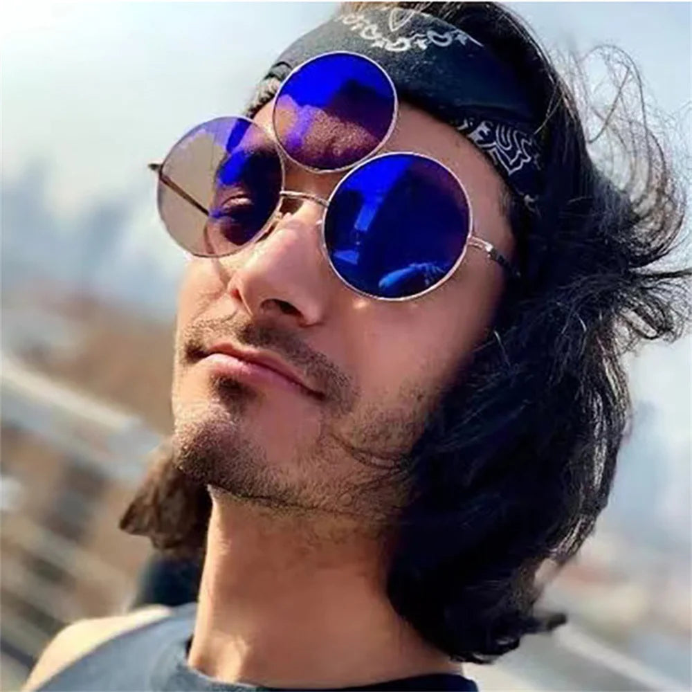 Sunglasses Third Lenses 3 Eyes Round Women Metal Fashion Vintage Sun Glasses For Men Fashion Eyewear Shades UV400