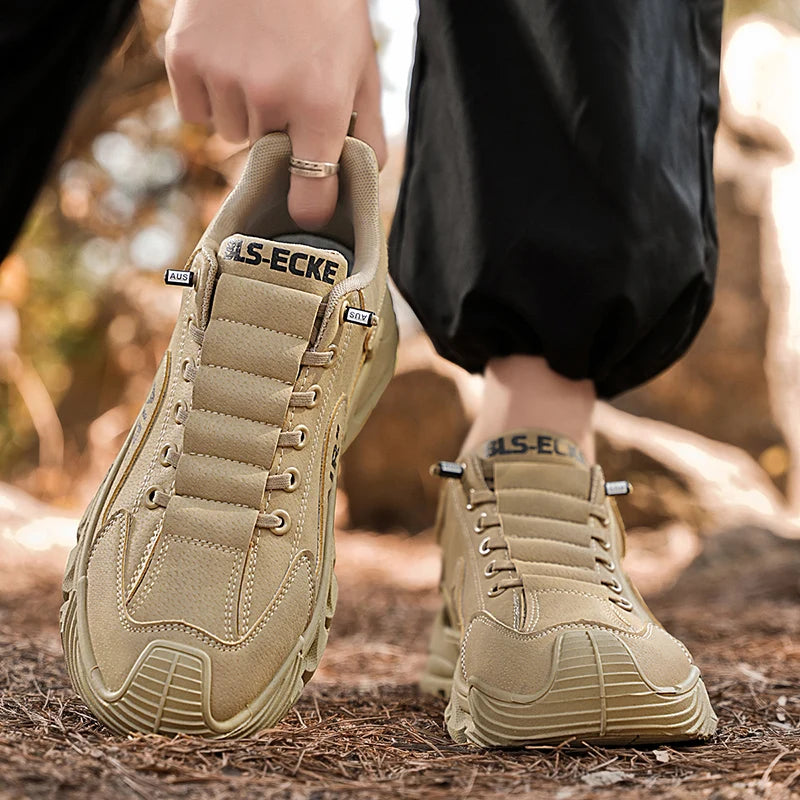 Men's Work Shoes 2025 New Sle Breathable Slip-On Anti-Slip Wear-Resistant Casual Sports Shoes Thick Bottom Labor Protection